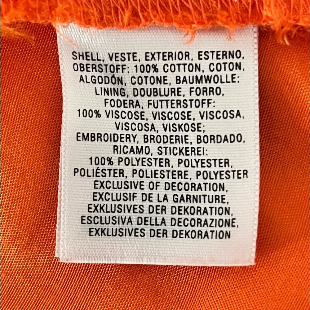 Anthropologie Moulinette Soeurs Orange Cream embroidered Sundress Sleeveless 6 - Picture 8 of 11